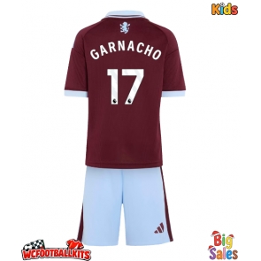 Aston Villa Alejandro Garnacho #17 Replica Home Stadium Kit for Kids 2026-27 Short Sleeve (+ pants)